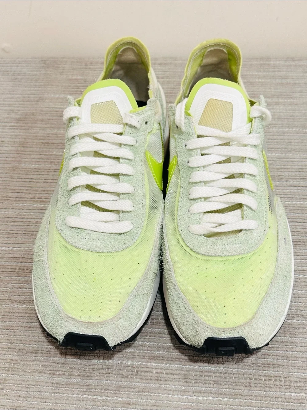 Nike Waffle One By You Custom Neon Volt Mint Green DJ0966-991 Men's Size 10.5